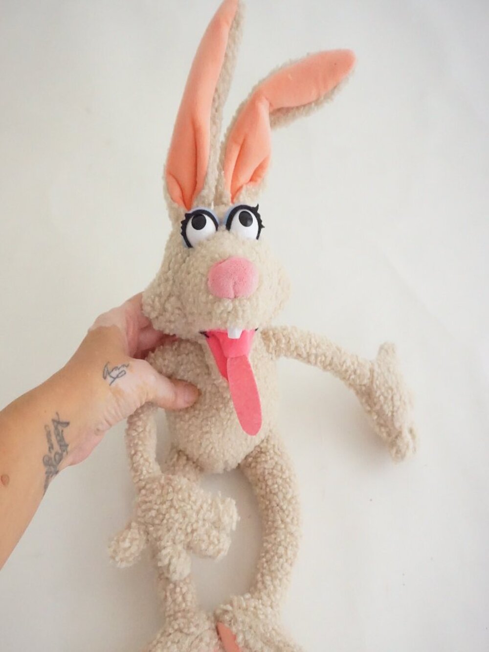 Hironimus Muffelfuß Hare Bunny W821 Poppy Beige Fuzzy Collectible Plush Toy